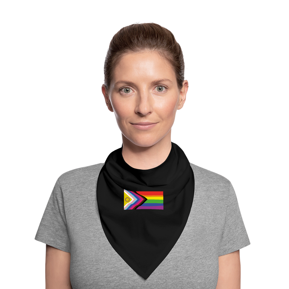 Bi+ Inklusive Progress Pride Flag Bandana - Schwarz