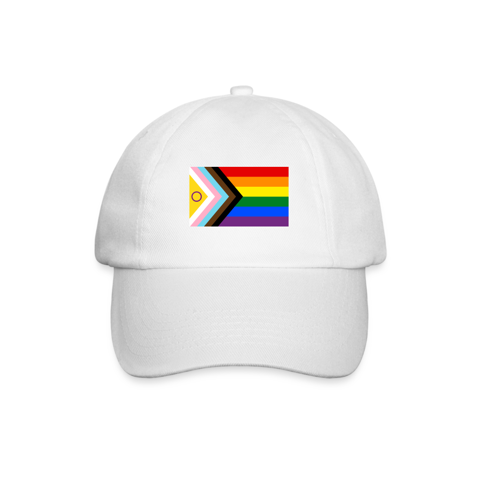 Intersex Inclusive Progress Pride Flag Baseballkappe - Weiß/Weiß