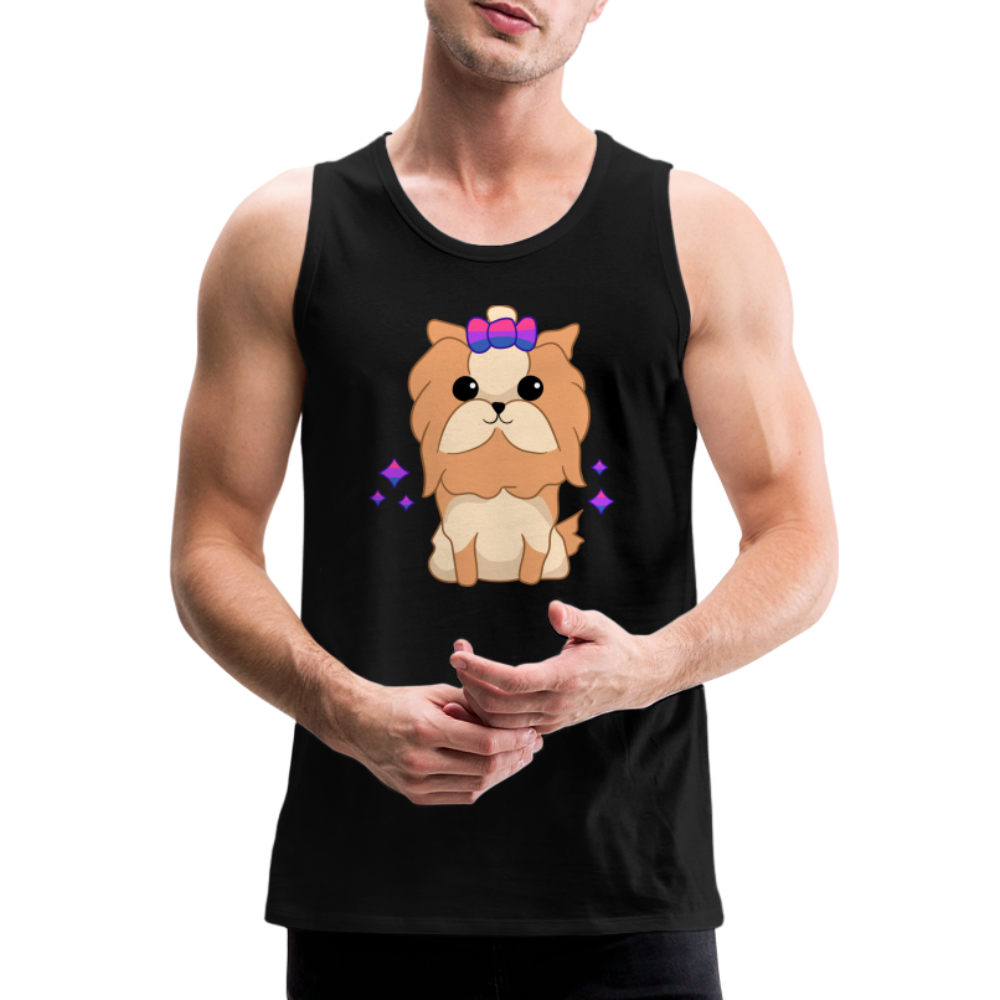 Cute Bisexual Dog "Männer" Tank Top - Schwarz