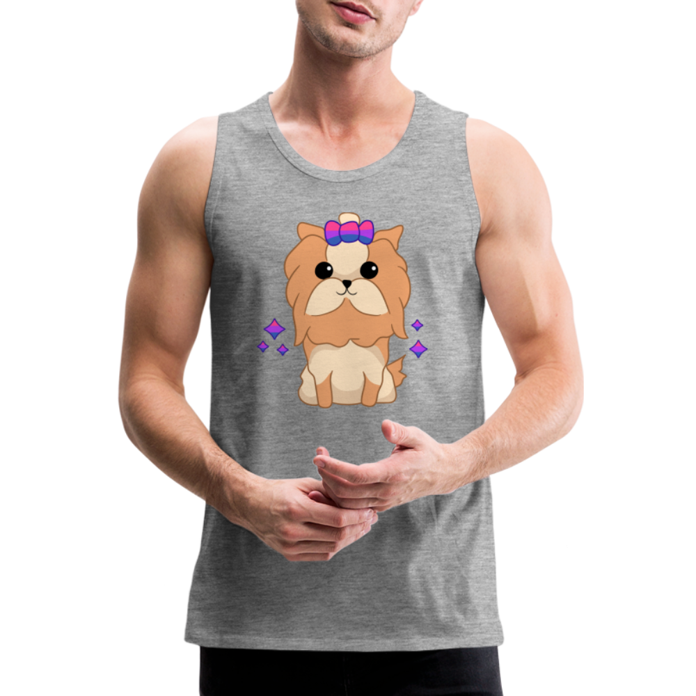 Cute Bisexual Dog "Männer" Tank Top - Grau meliert