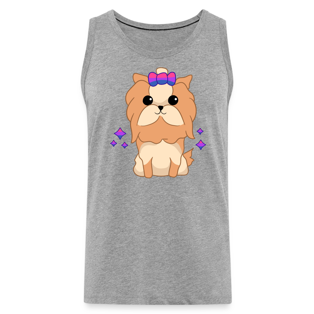 Cute Bisexual Dog "Männer" Tank Top - Grau meliert