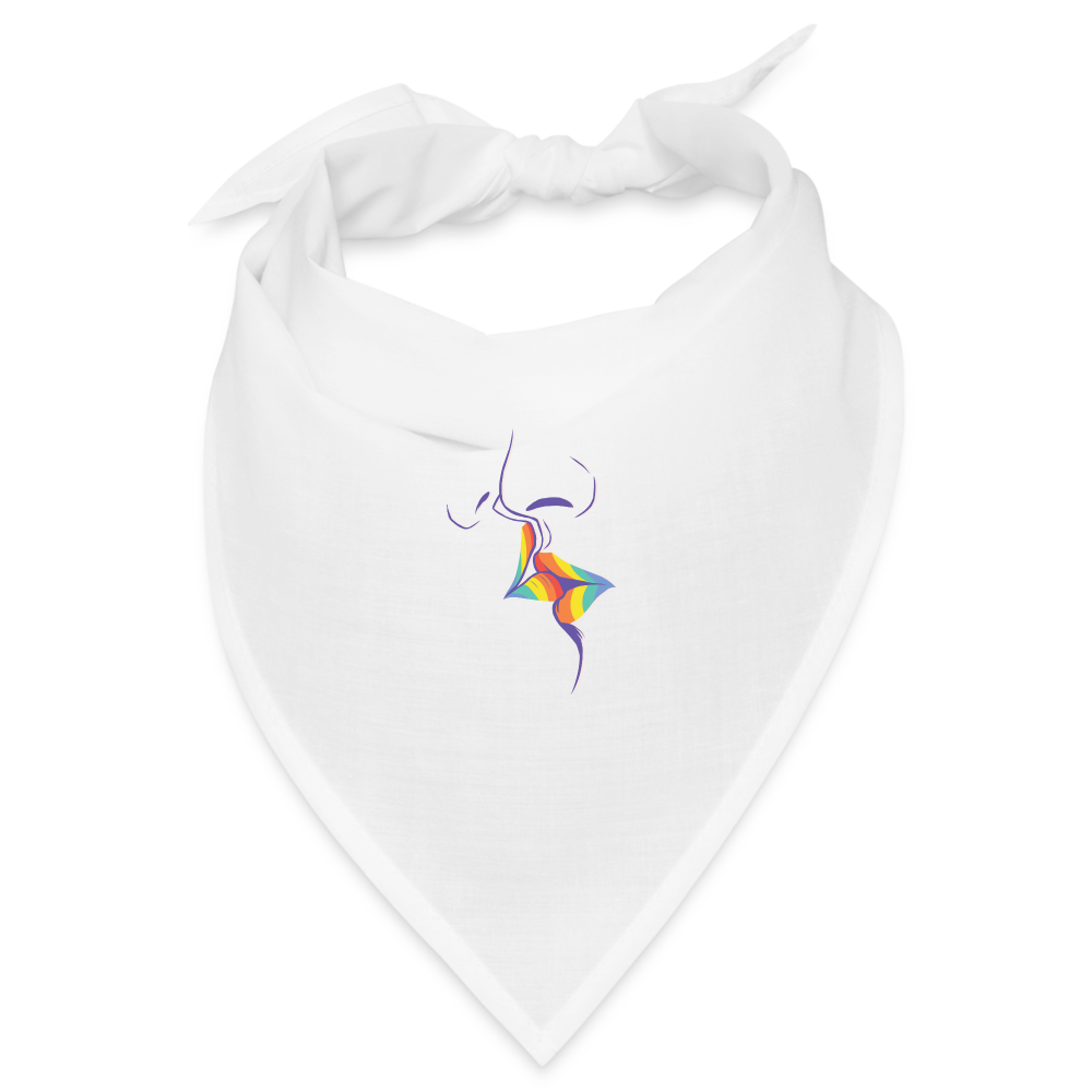 Regenbogenkuss Bandana - weiß