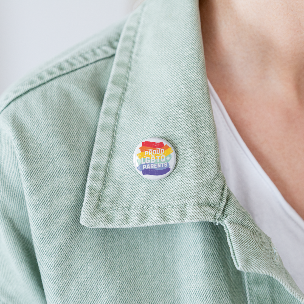 Proud LGBTQ+ Parents Buttons klein 5x - weiß