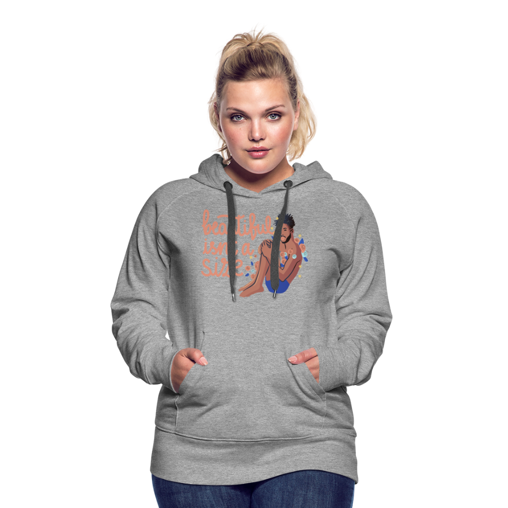 Beautiful isn't a Size "Frauen" Hoodie - Grau meliert