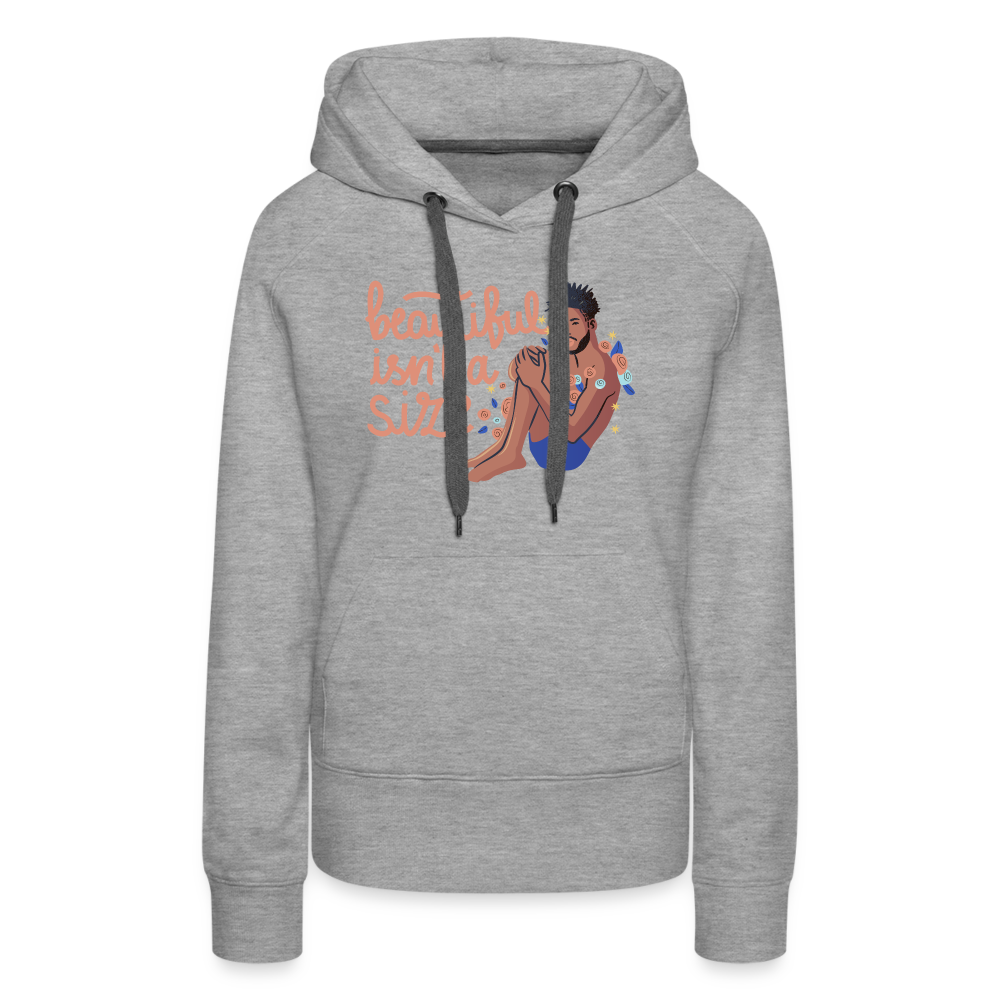 Beautiful isn't a Size "Frauen" Hoodie - Grau meliert