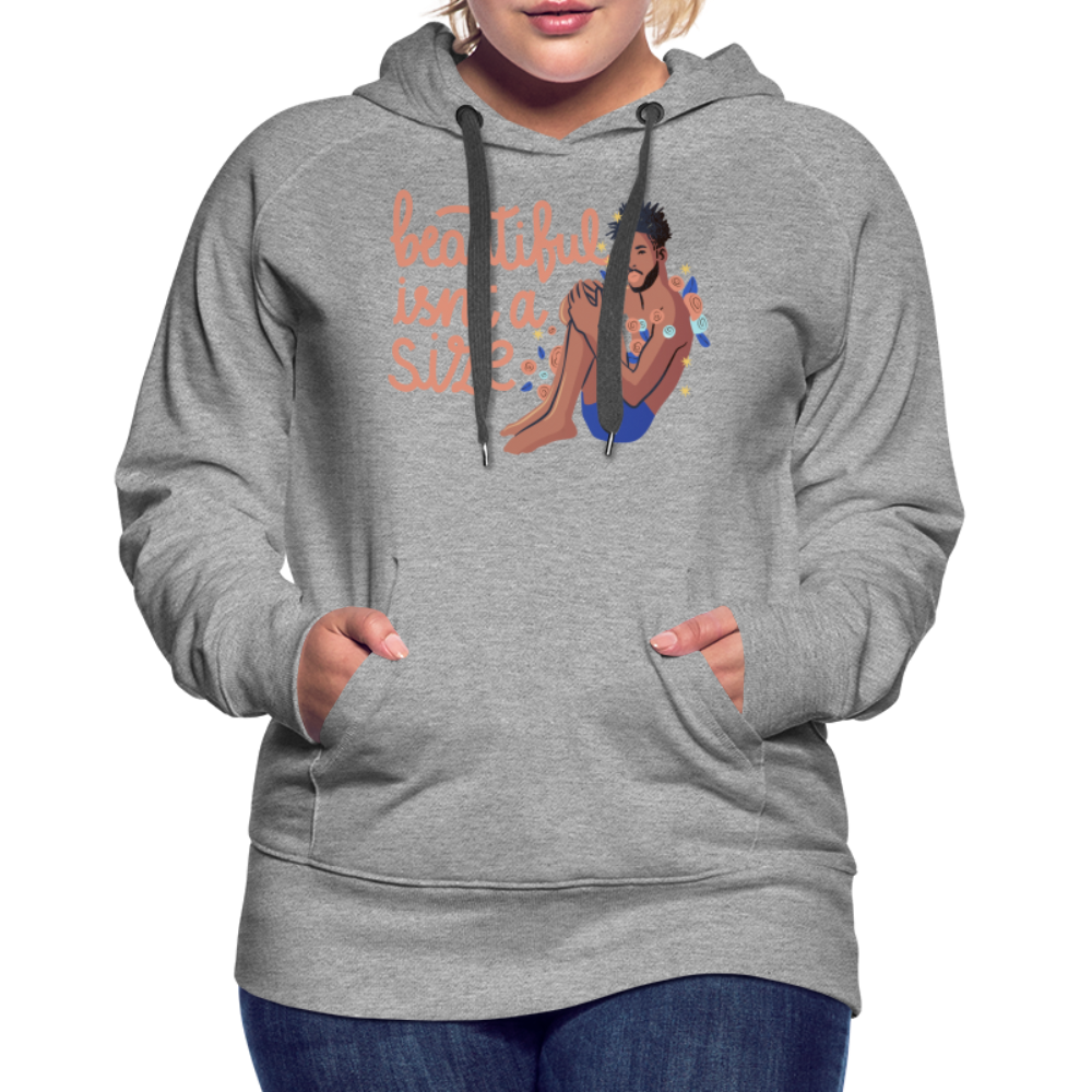 Beautiful isn't a Size "Frauen" Hoodie - Grau meliert