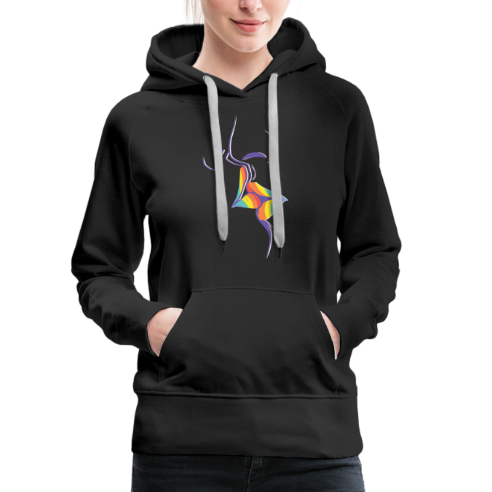 Regenbogenkuss "Frauen" Hoodie - Schwarz