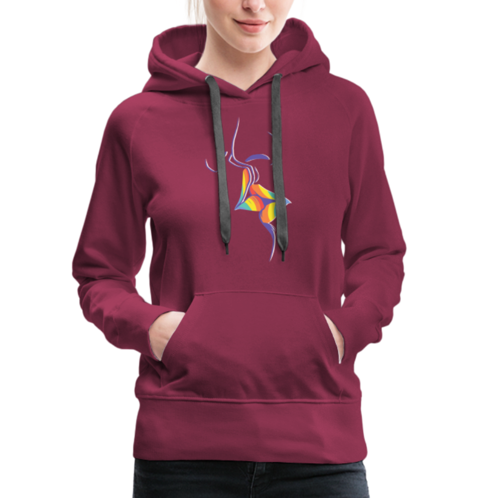 Regenbogenkuss "Frauen" Hoodie - Bordeaux