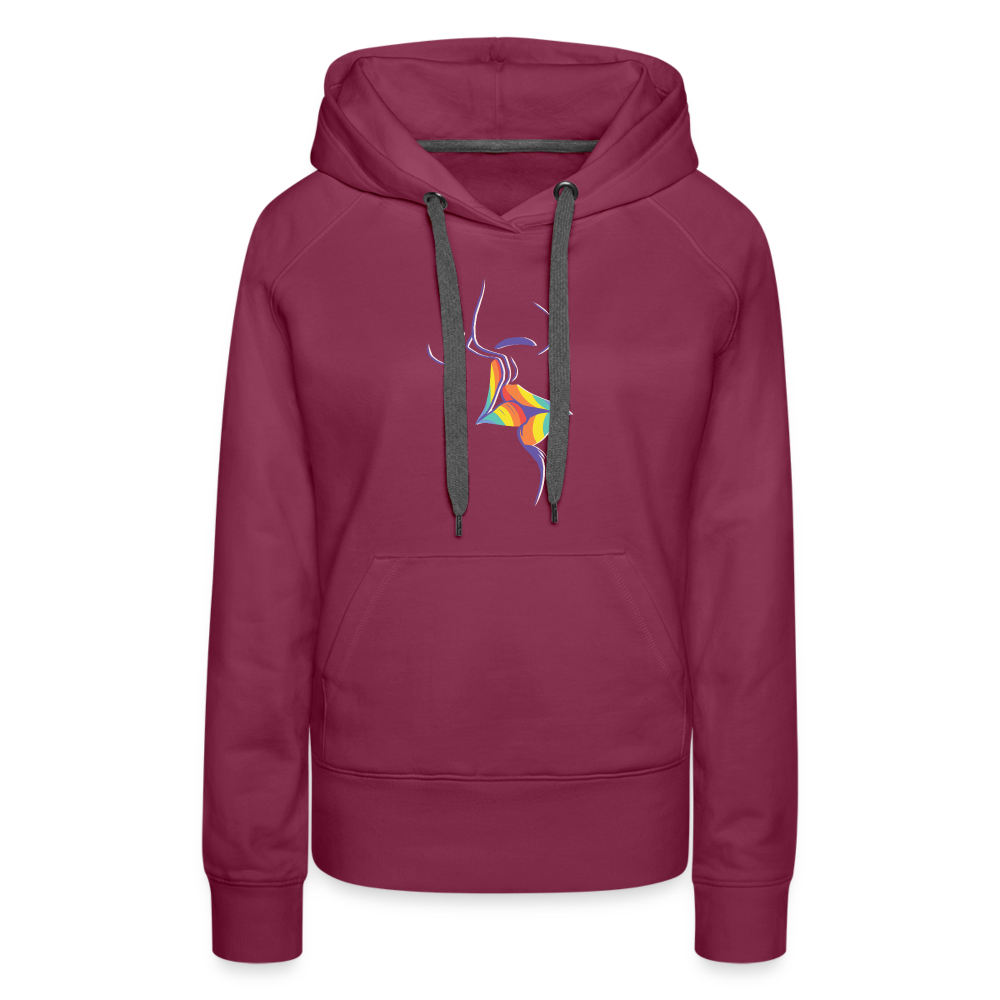 Regenbogenkuss "Frauen" Hoodie - Bordeaux