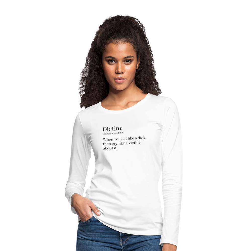 Dictim "Frauen" Langarmshirt - weiß