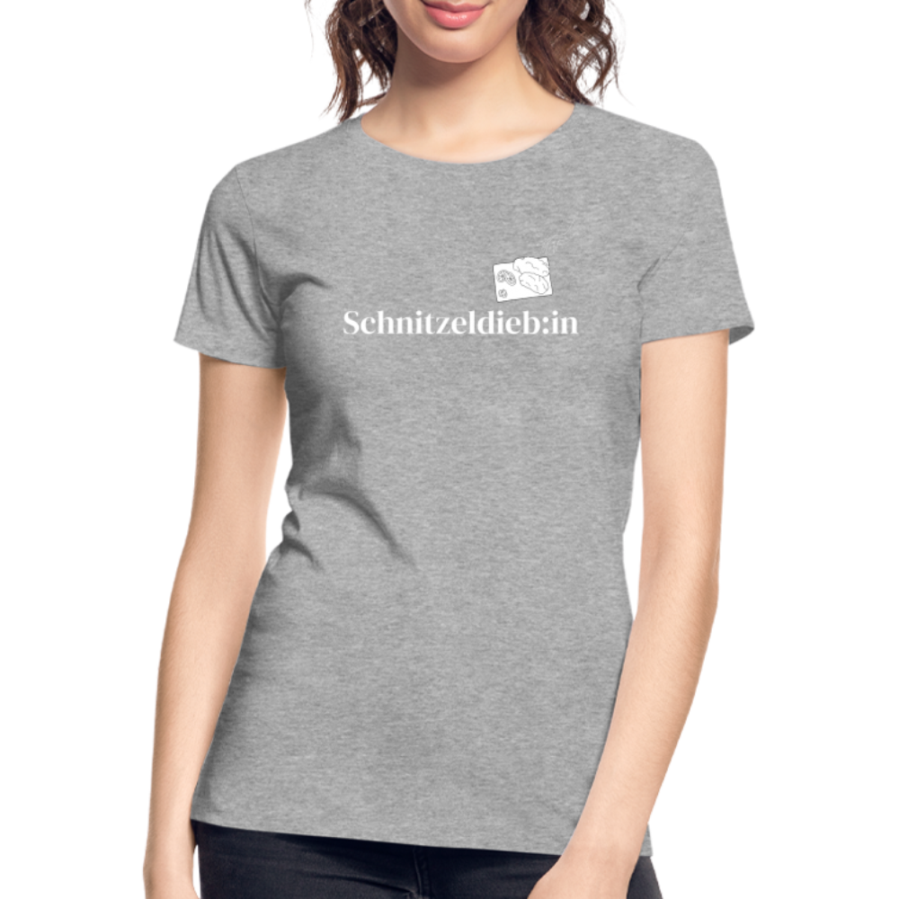 Schnitzeldieb:in "Frauen" T-Shirt - Grau meliert