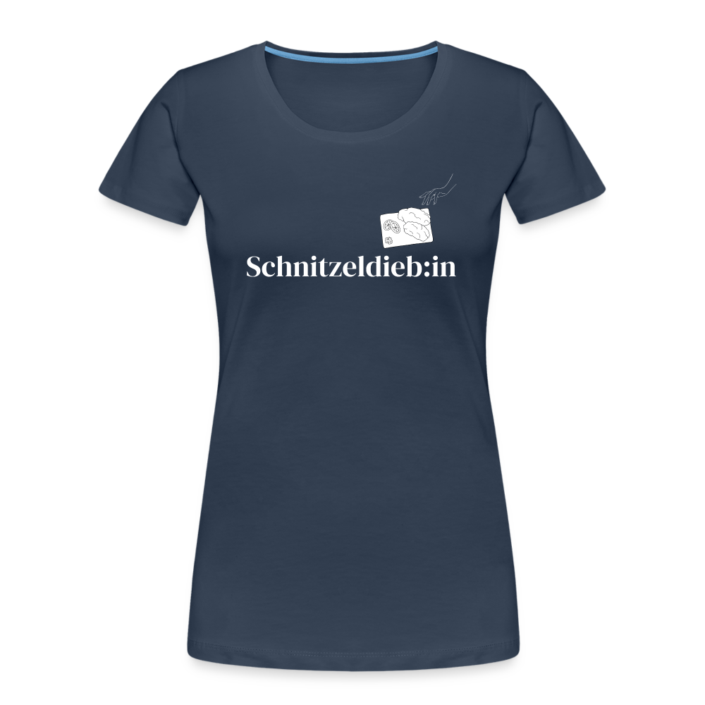 Schnitzeldieb:in "Frauen" T-Shirt - Navy