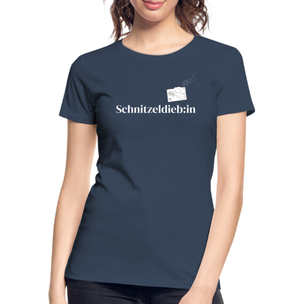 Schnitzeldieb:in "Frauen" T-Shirt - Navy