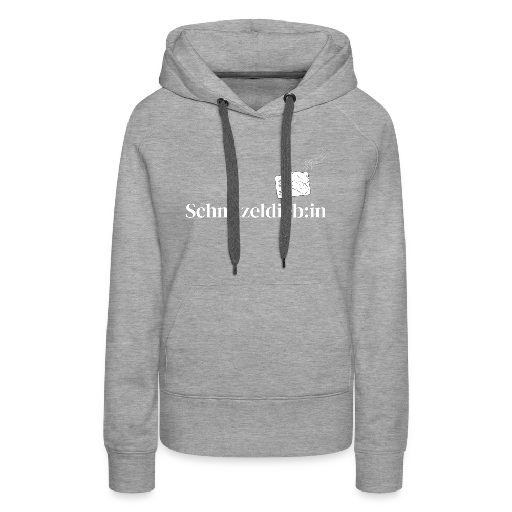 Schnitzeldieb:in "Frauen" Hoodie - Grau meliert