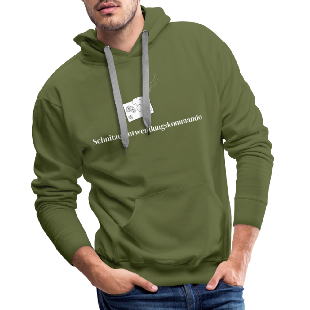 Schnitzelentwendungskommando "Männer" Hoodie - Olivgrün