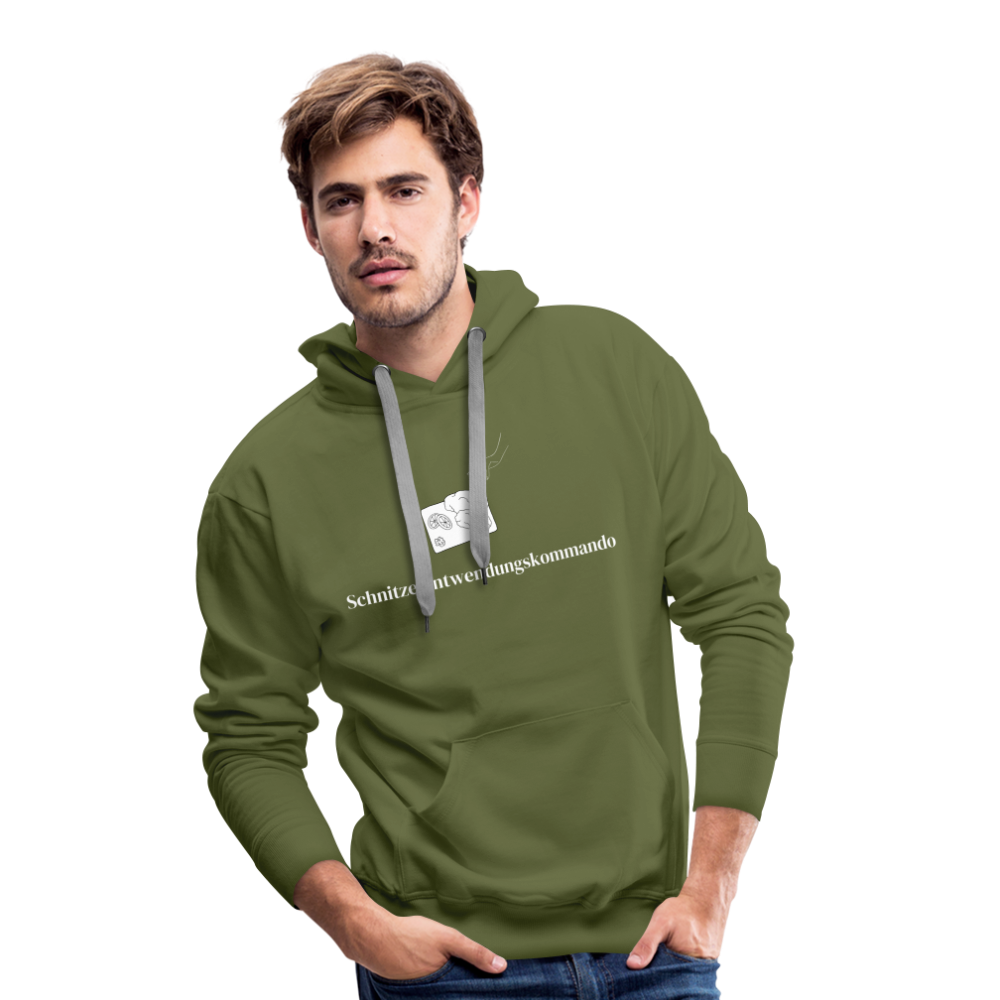 Schnitzelentwendungskommando "Männer" Hoodie - Olivgrün