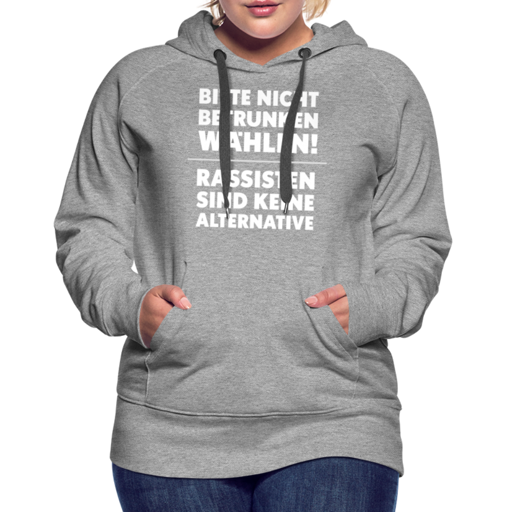 Bitte nicht betrunken wählen "Frauen" Hoodie - Grau meliert