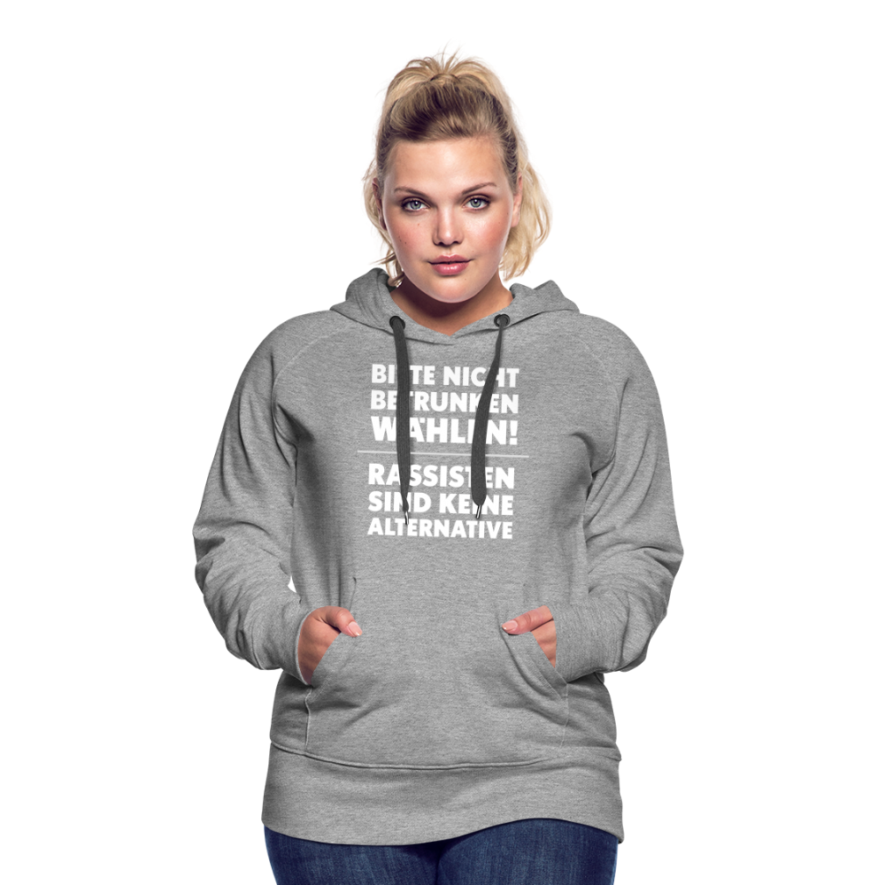 Bitte nicht betrunken wählen "Frauen" Hoodie - Grau meliert