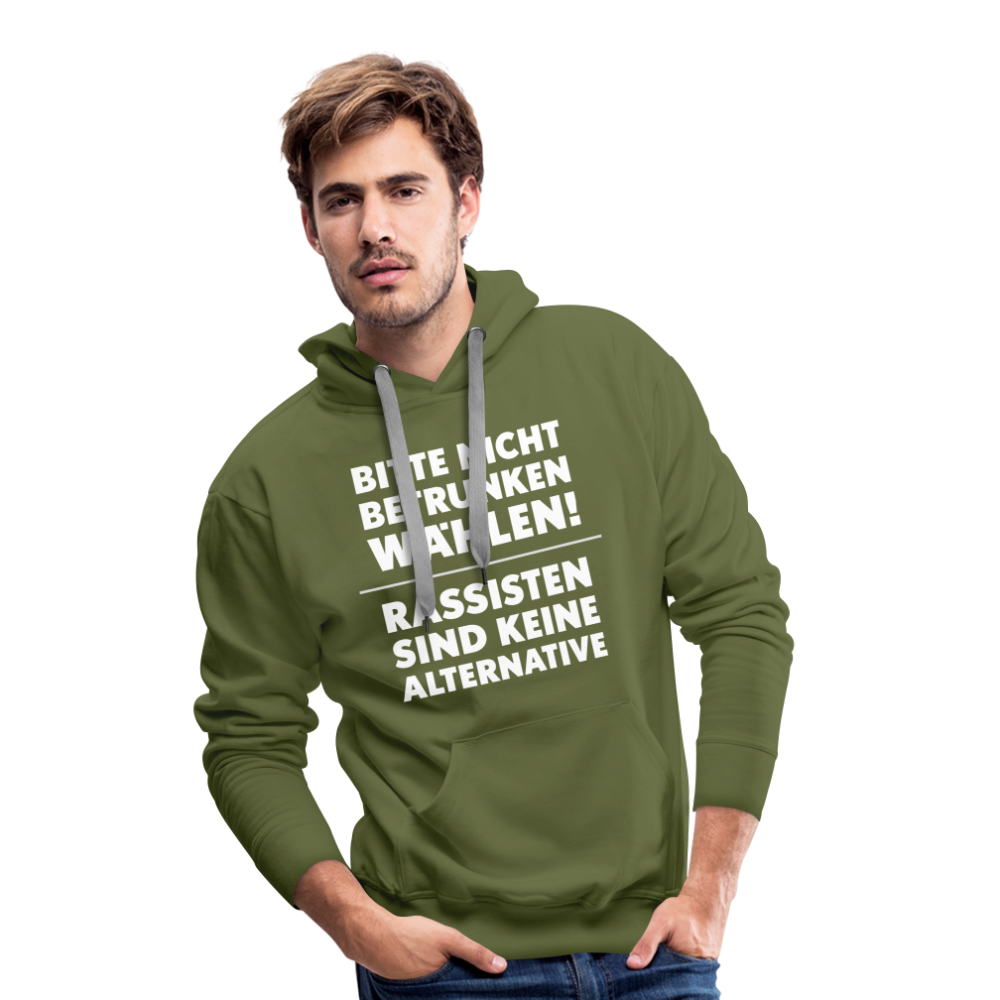 Bitte nicht betrunken wählen "Männer" Hoodie - Olivgrün