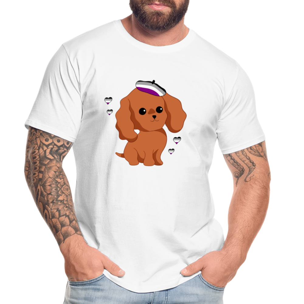 Cute Asexual Dog "Männer" T-Shirt - Weiß