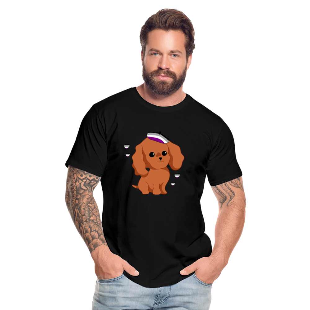 Cute Asexual Dog "Männer" T-Shirt - Schwarz