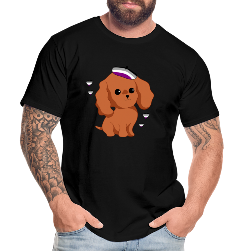 Cute Asexual Dog "Männer" T-Shirt - Schwarz