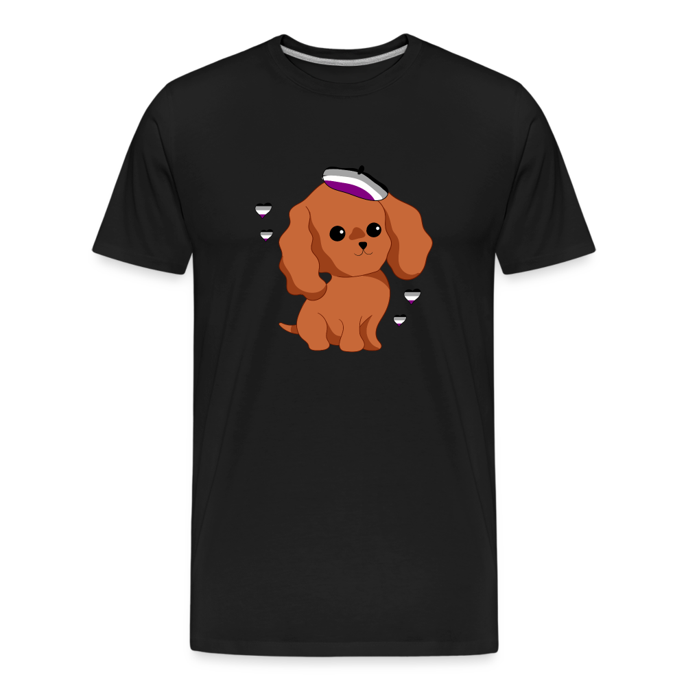 Cute Asexual Dog "Männer" T-Shirt - Schwarz