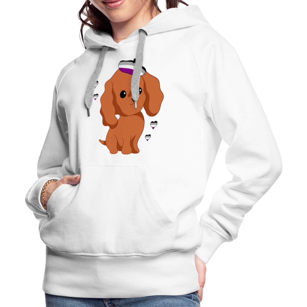 Cute Asexual Dog "Frauen" Hoodie - Weiß