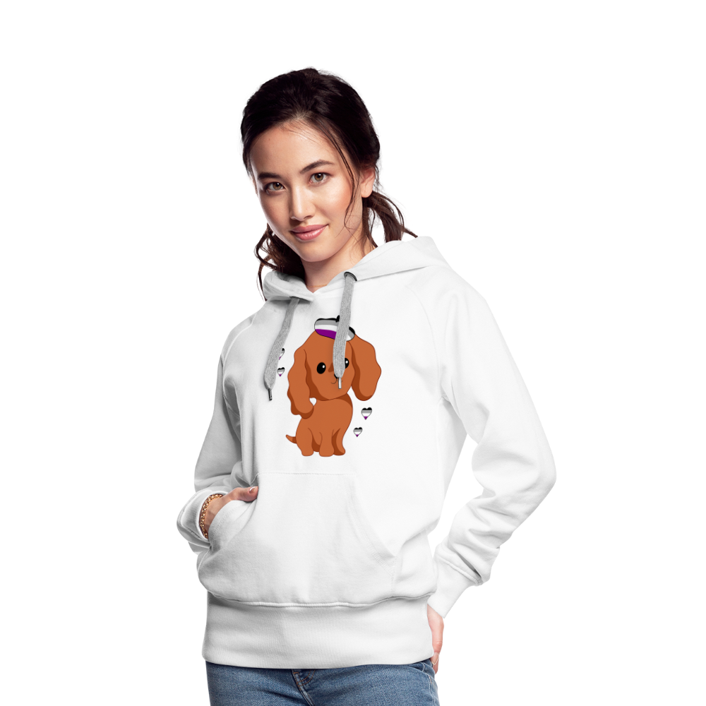 Cute Asexual Dog "Frauen" Hoodie - Weiß