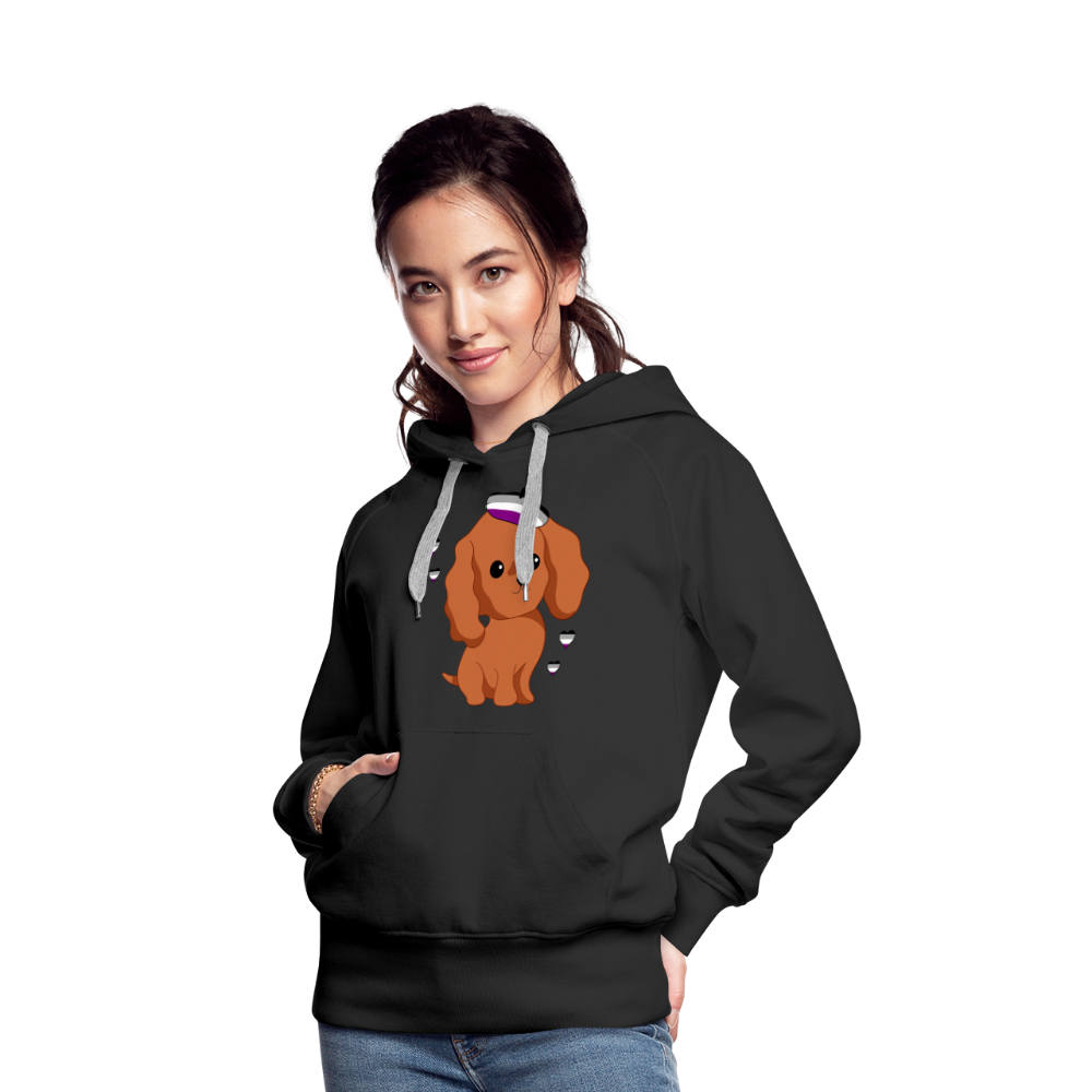 Cute Asexual Dog "Frauen" Hoodie - Schwarz