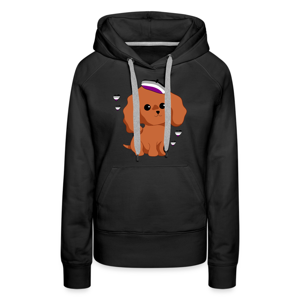 Cute Asexual Dog "Frauen" Hoodie - Schwarz