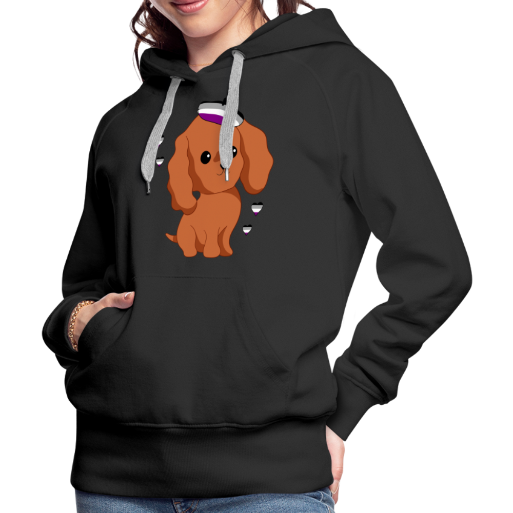 Cute Asexual Dog "Frauen" Hoodie - Schwarz