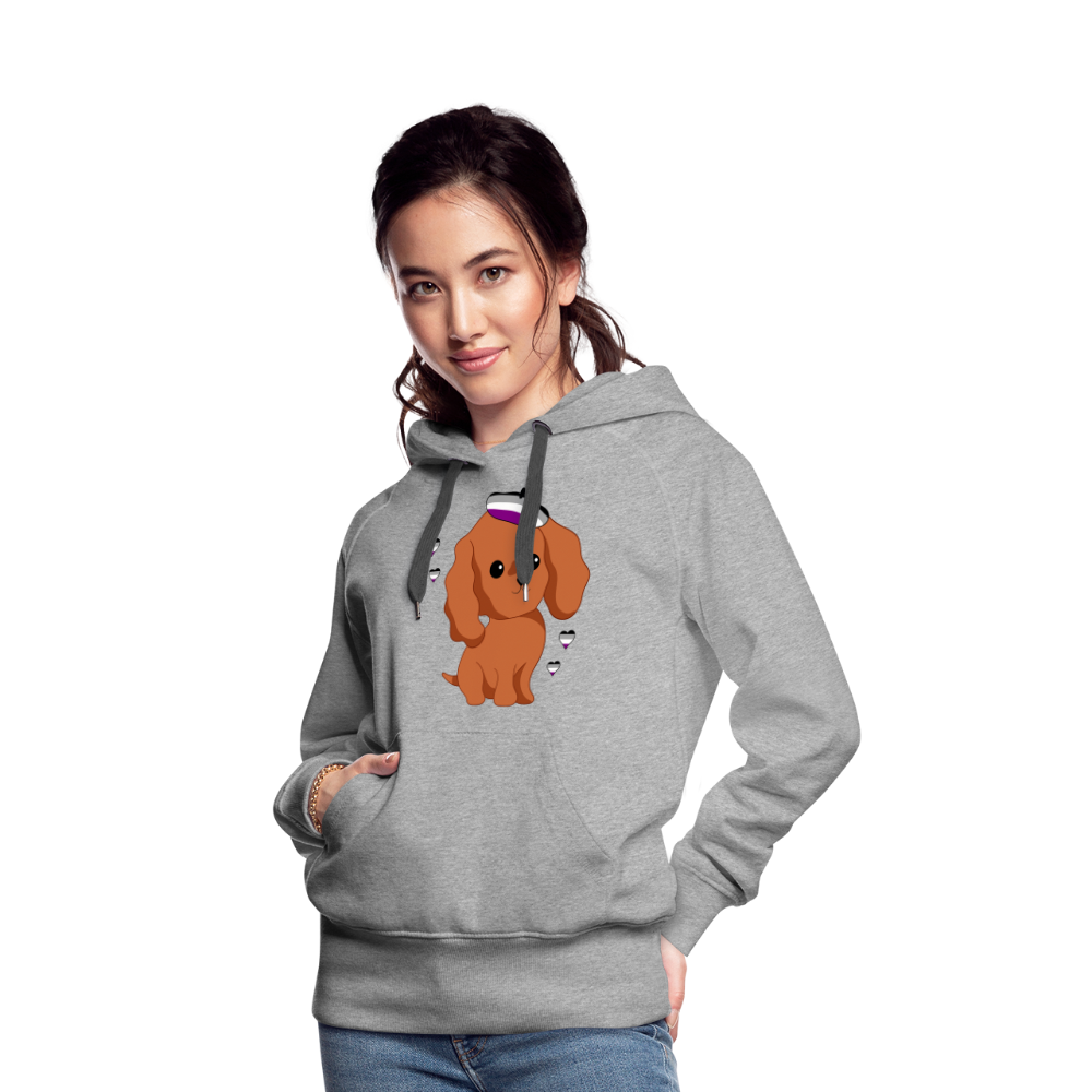 Cute Asexual Dog "Frauen" Hoodie - Grau meliert