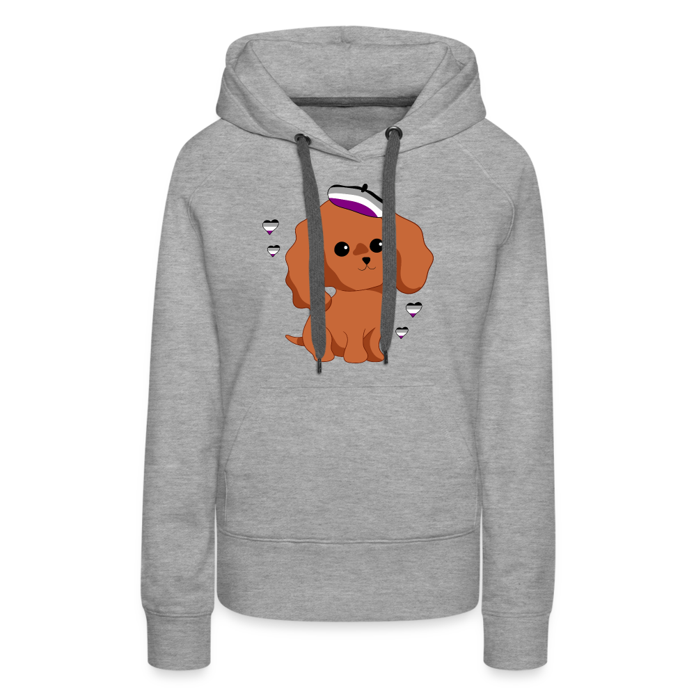 Cute Asexual Dog "Frauen" Hoodie - Grau meliert