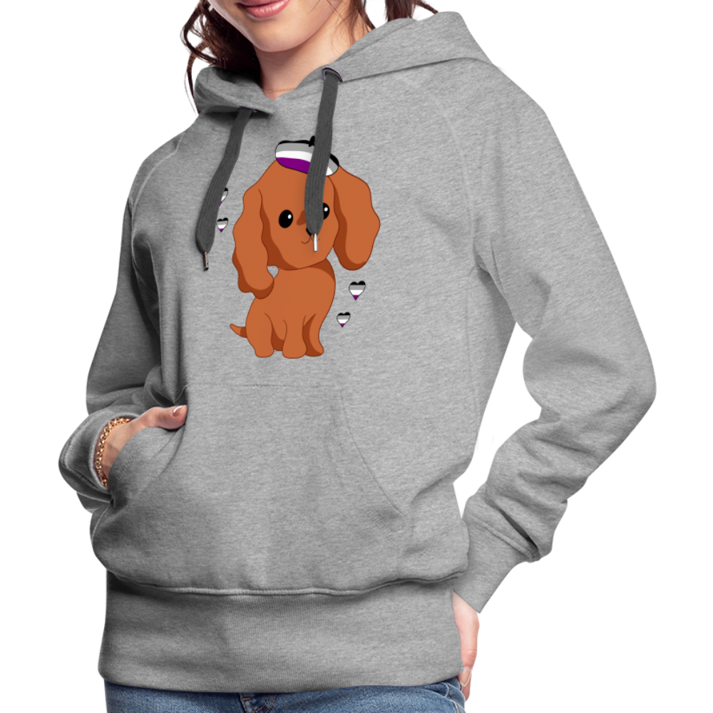 Cute Asexual Dog "Frauen" Hoodie - Grau meliert