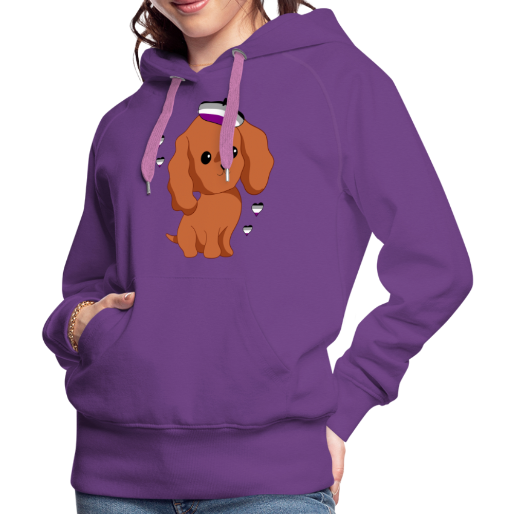 Cute Asexual Dog "Frauen" Hoodie - Purple