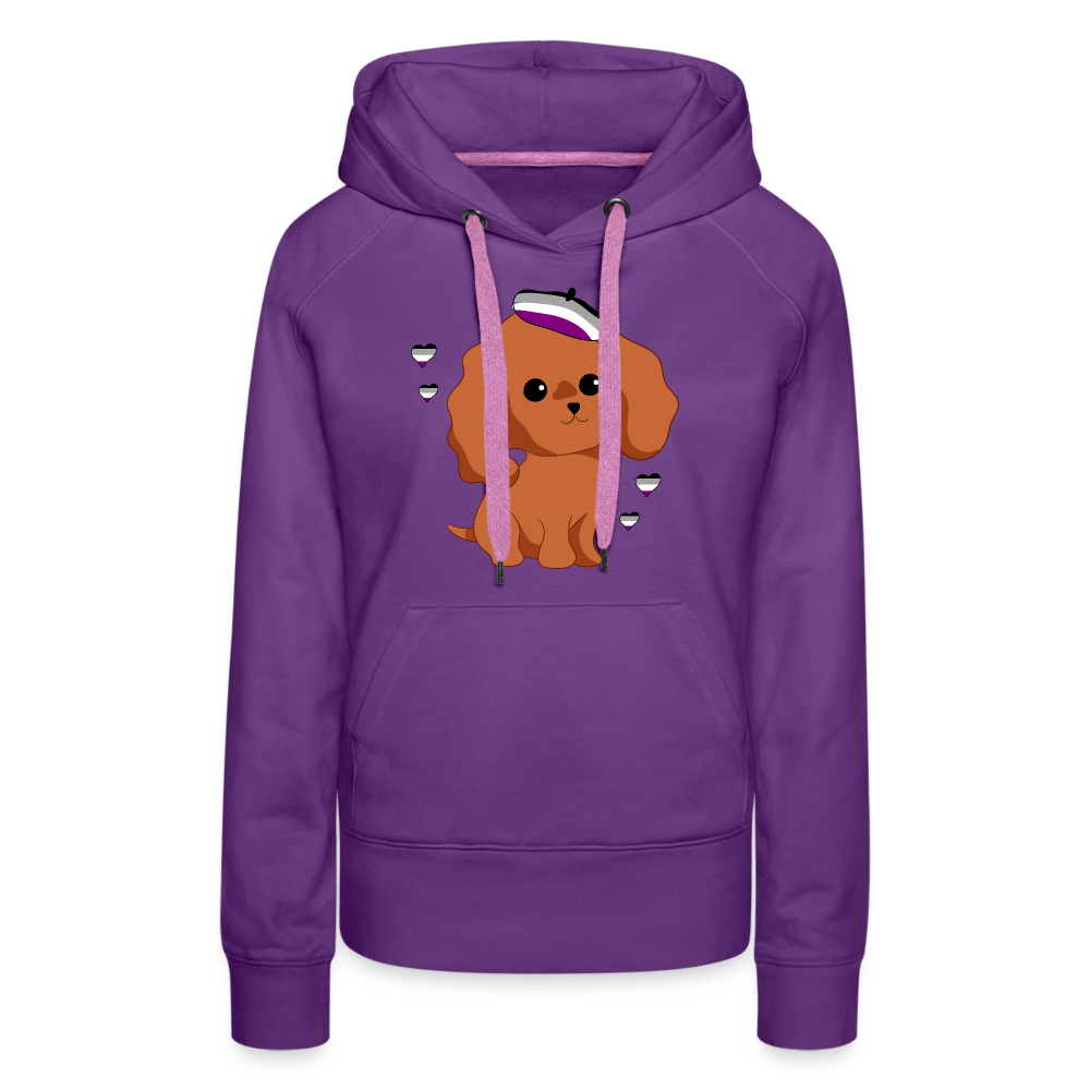 Cute Asexual Dog "Frauen" Hoodie - Purple