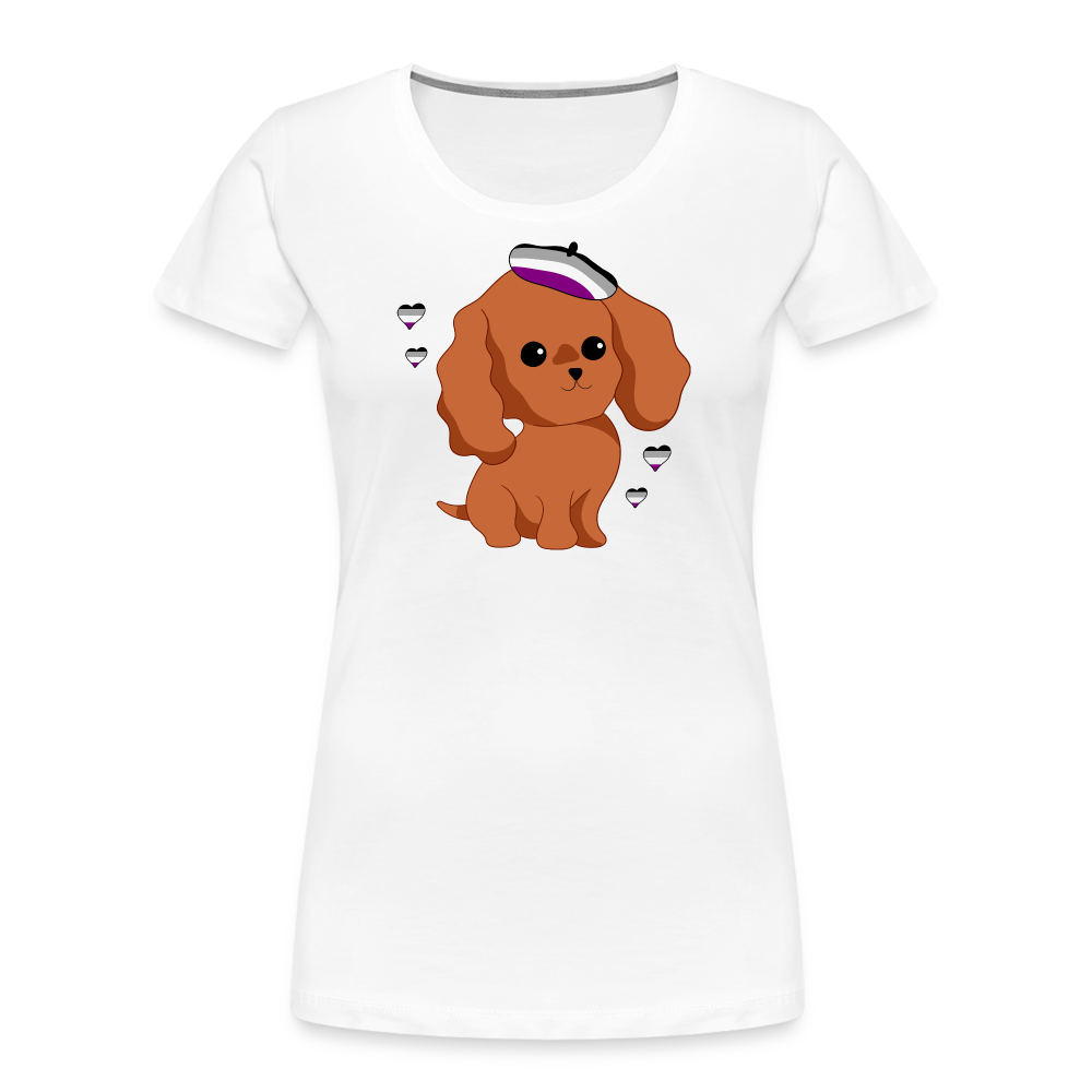 Cute Asexual Dog "Frauen" T-Shirt - Weiß