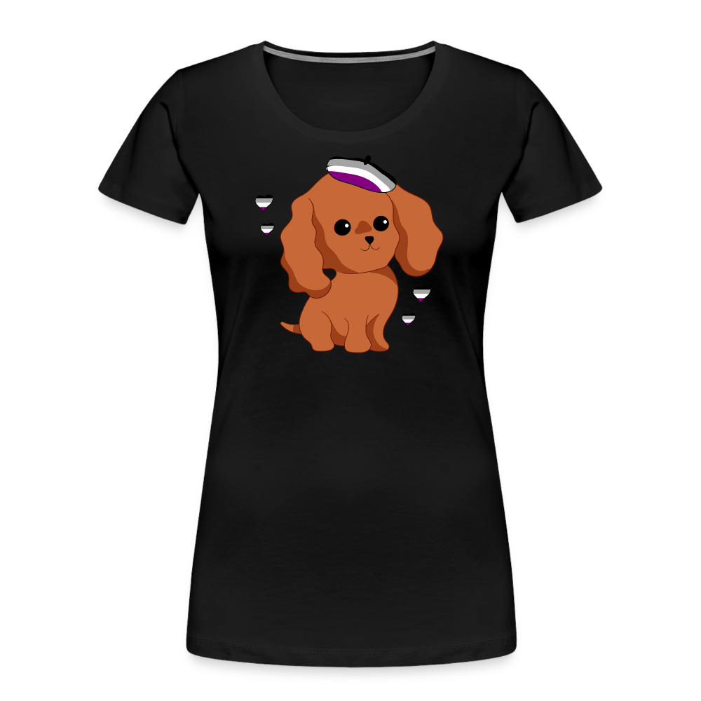 Cute Asexual Dog "Frauen" T-Shirt - Schwarz