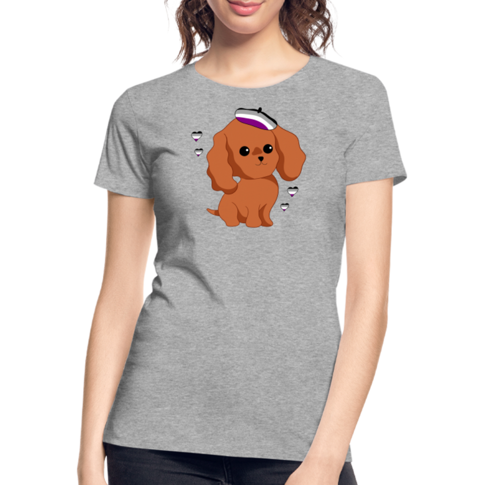 Cute Asexual Dog "Frauen" T-Shirt - Grau meliert