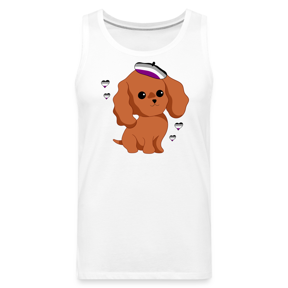 Cute Asexual Dog "Männer" Tank Top - Weiß