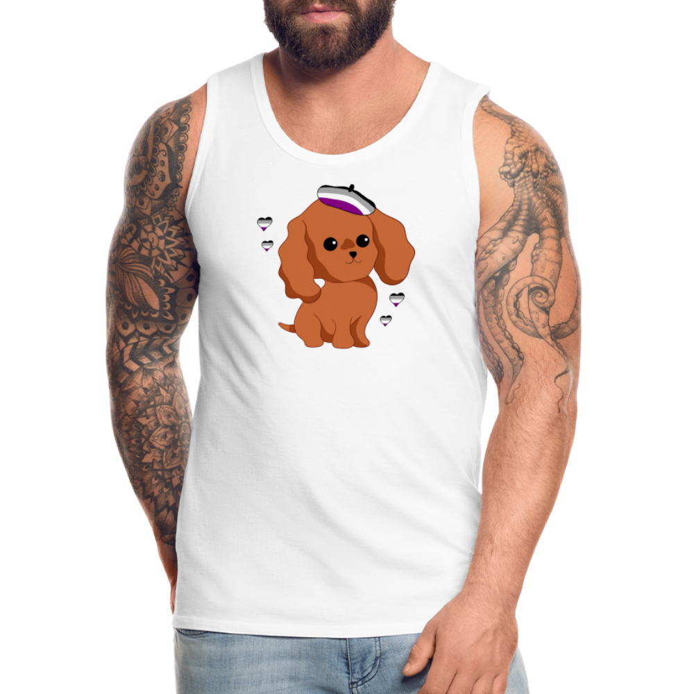 Cute Asexual Dog "Männer" Tank Top - Weiß