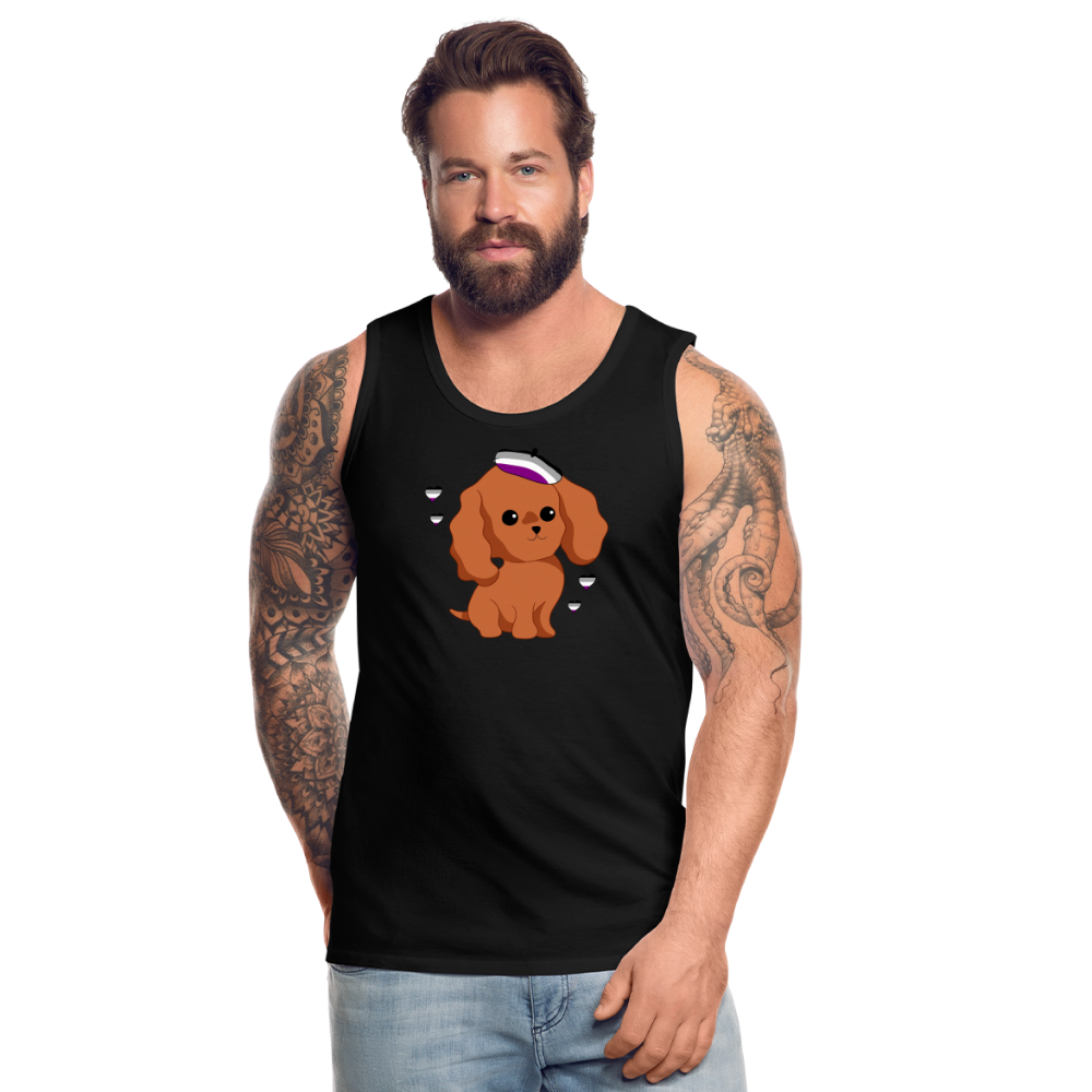 Cute Asexual Dog "Männer" Tank Top - Schwarz