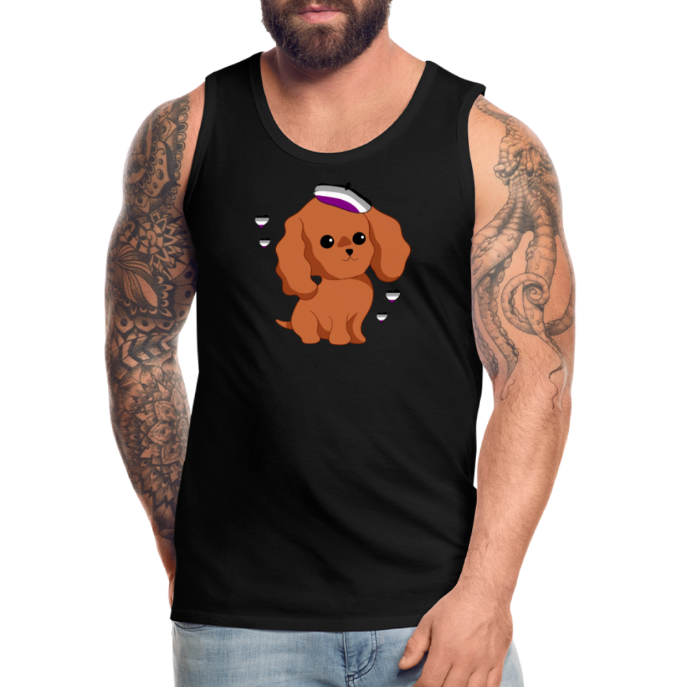 Cute Asexual Dog "Männer" Tank Top - Schwarz