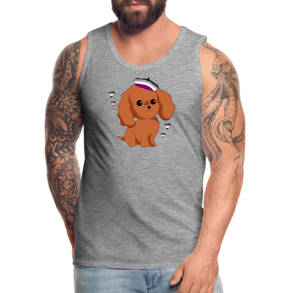 Cute Asexual Dog "Männer" Tank Top - Grau meliert