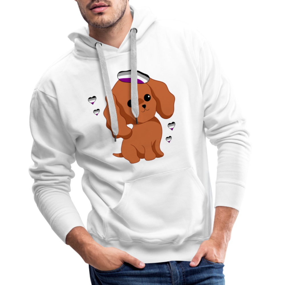 Cute Asexual Dog "Männer" Hoodie - Weiß