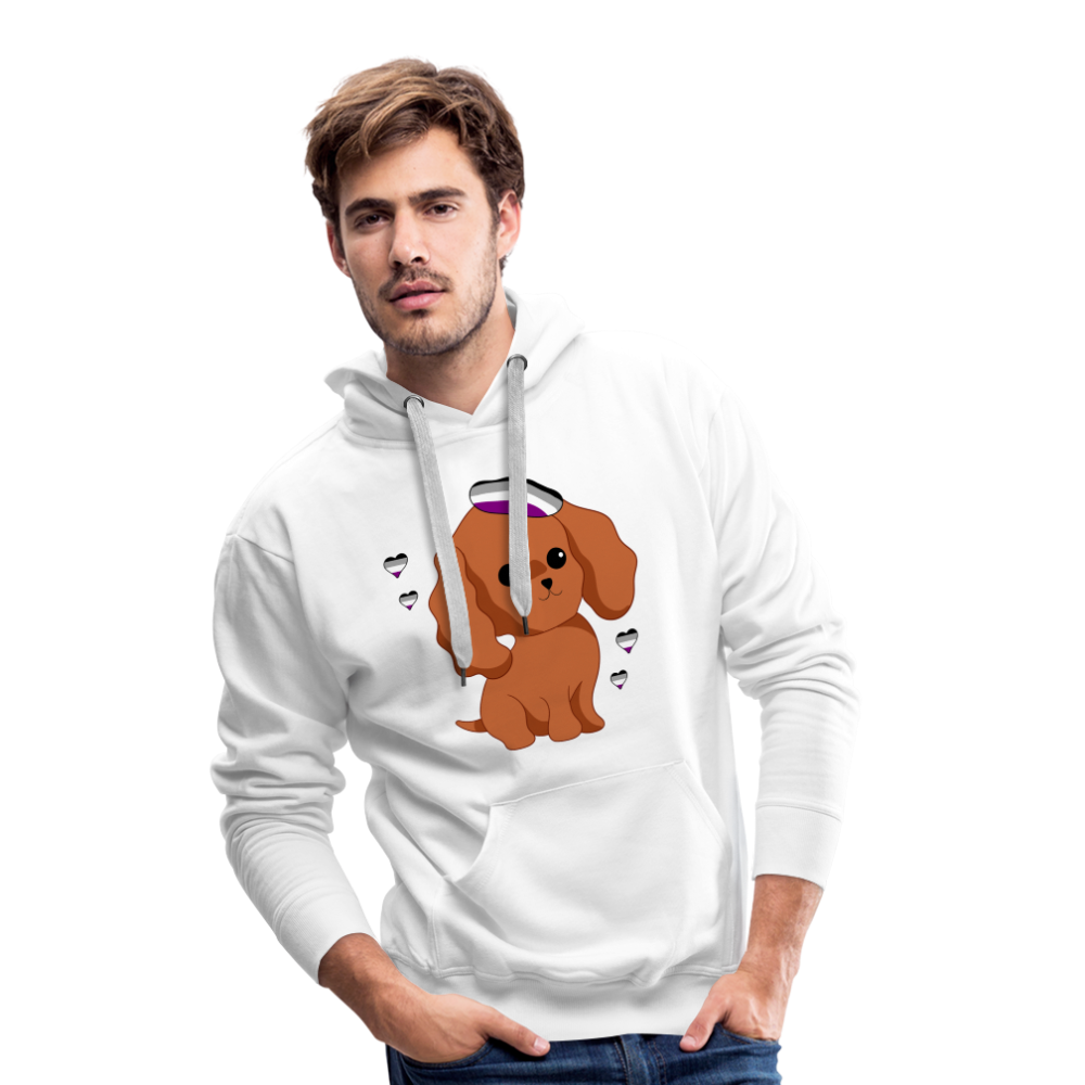 Cute Asexual Dog "Männer" Hoodie - Weiß