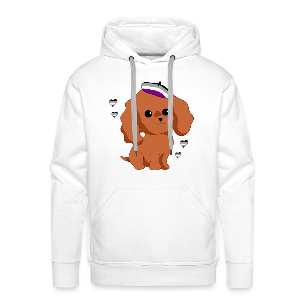 Cute Asexual Dog "Männer" Hoodie - Weiß