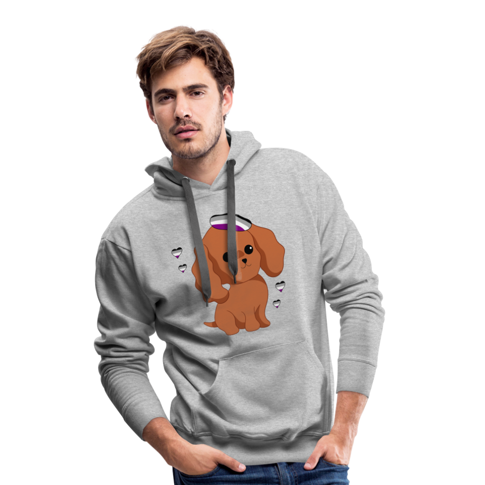 Cute Asexual Dog "Männer" Hoodie - Grau meliert