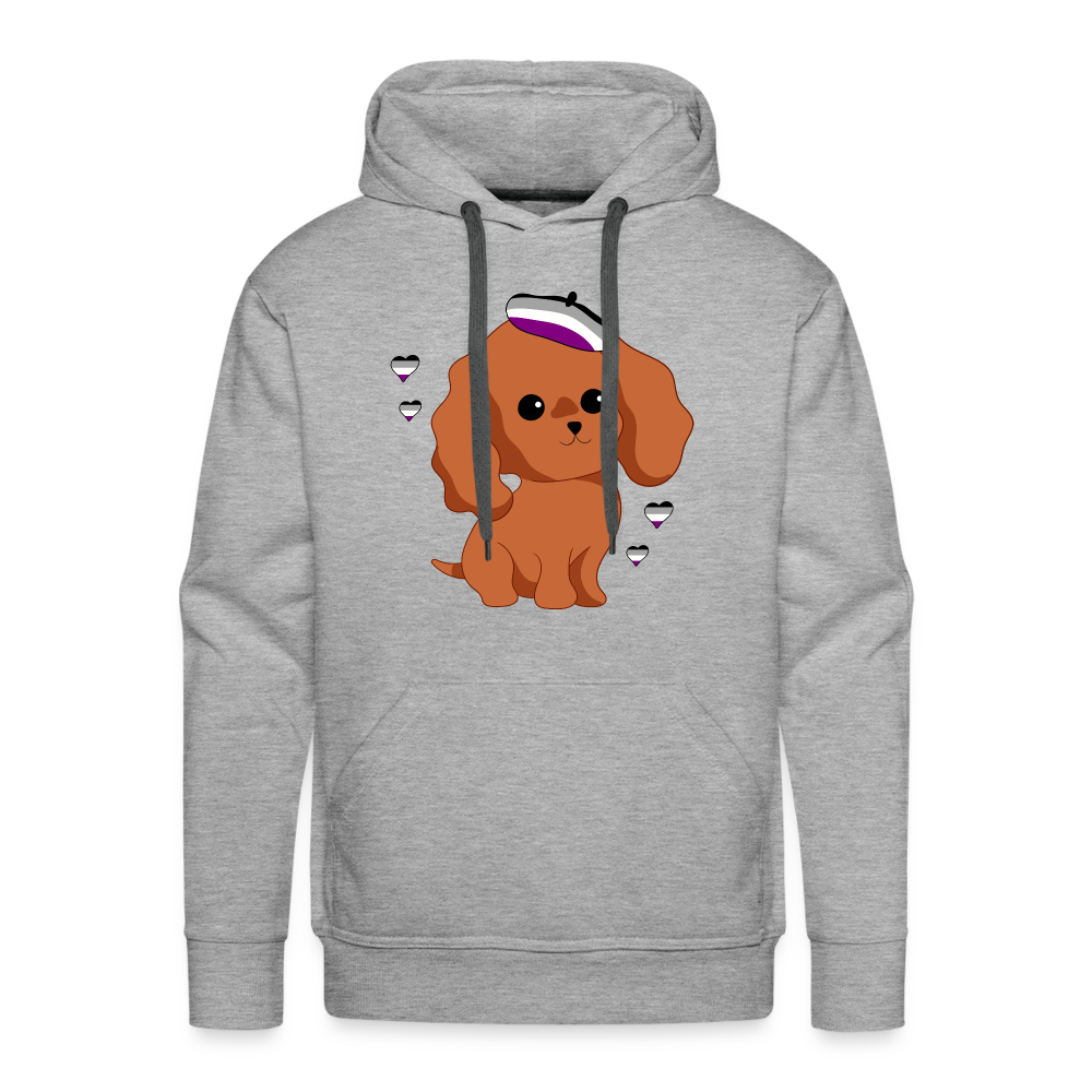 Cute Asexual Dog "Männer" Hoodie - Grau meliert